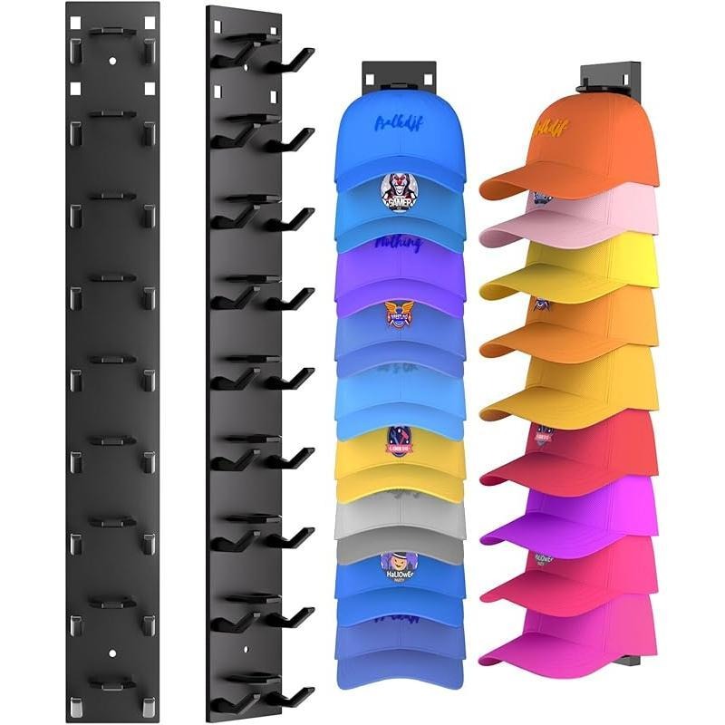 Stylish Wall-Mounted Hat Organizer with Space-Saving Design for Neat Storage 0
