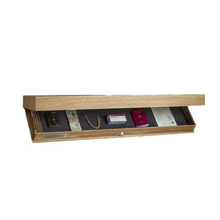 Stylish Wall Shelf with Hidden Compartment | Space-Saving Wood Design for Discreet Storage 2