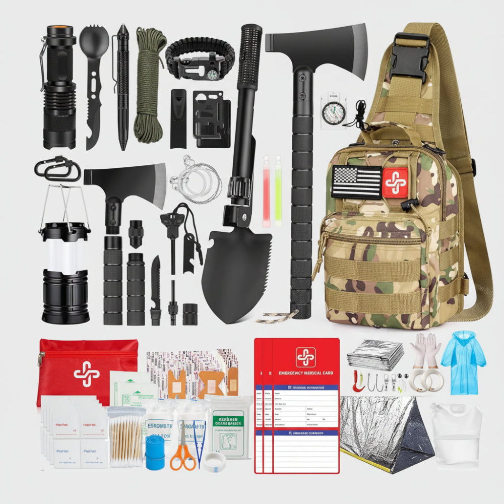 Survival Kit | 262-Piece Emergency Preparedness Gear with First Aid Tools for Outdoor Safety 6