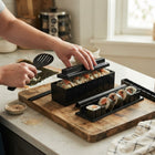 Onigiri Mold, 3 Shape Sushi Making Kit with Cutting Guide, Food Grade Rice Ball Maker and Sushi Press for Bento