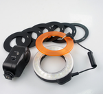 Tuzwa Camera Ring Light – 48 LED Macro Photography Light with 6 Lens Adapter Rings, 5W Output, AA Battery & DC Power Options