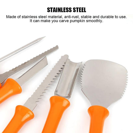 Pumpkin Carving Kit for Halloween, Stainless Steel Pumpkin Carving Tools with Storage Bag – image 7