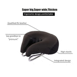 Tuzwa Noseless Bike Saddle – Thick Padded Ergonomic Bicycle Seat with High-Density Foam, Wide Comfortable Design for Men & Women