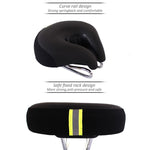 Tuzwa Noseless Bike Saddle – Thick Padded Ergonomic Bicycle Seat with High-Density Foam, Wide Comfortable Design for Men & Women