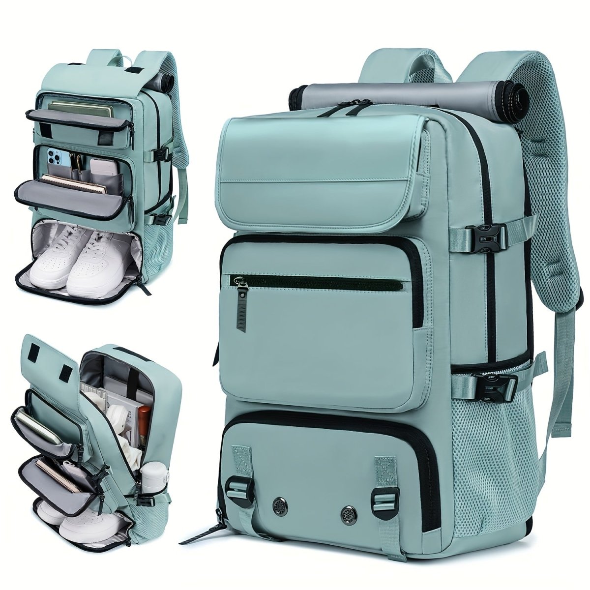 TRAVELMAX Pack | Waterproof Travel Backpack with USB Port & Shoe Compartment | Organized Travel Solution 8