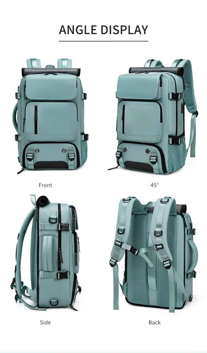 TRAVELMAX Pack | Waterproof Travel Backpack with USB Port & Shoe Compartment | Organized Travel Solution for Stress-Free Journeys 6
