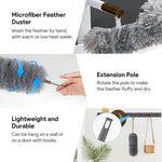 Telescopic Duster | Extendable Duster with Flexible Microfiber Head | Effortless High Cleaning for Hard-to-Reach Areas 3