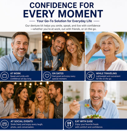 Temporary Denture Teeth | Custom Fit for Natural Smiles | Lightweight & Comfortable Solution for Everyday Confidence 7