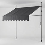 Terrania | Manual Retractable Awning with No-Drill Installation | Adjustable Shade Solution for Patios and Balconies 2