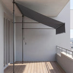 Terrania | Manual Retractable Awning with No-Drill Installation | Adjustable Shade Solution for Patios and Balconies 3