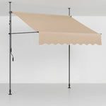 Terrania | Manual Retractable Awning with No-Drill Installation | Adjustable Shade Solution for Patios and Balconies 4