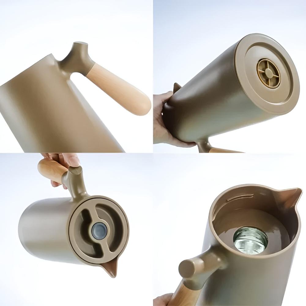 Thermora | Insulated Carafe with Wooden Handle for Hot & Cold Drinks 7