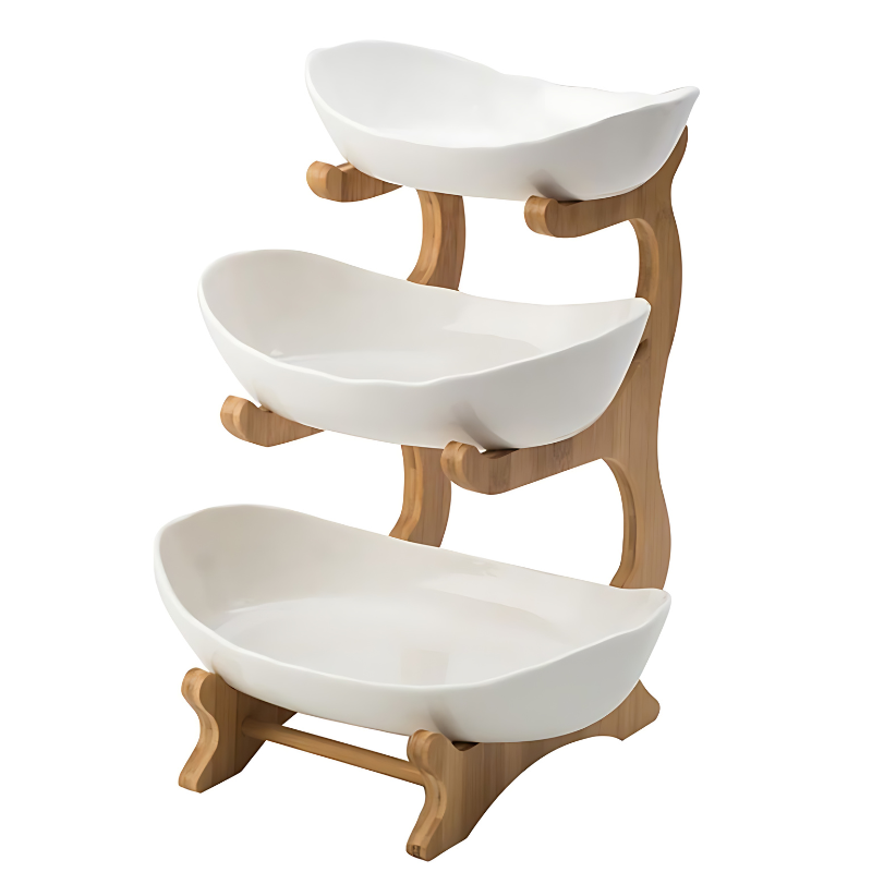 Three-Tier Fruit Bowl with Compact Design | Stylish Kitchen Storage for Fresh Fruits 7