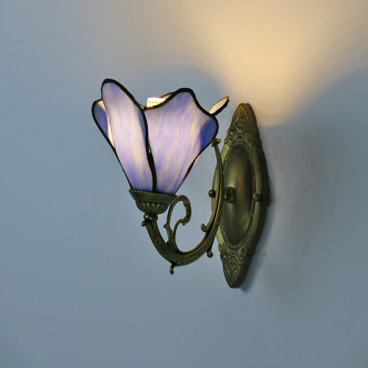 TiffanyPetal | Elegant Colorful Stained Glass Wall Sconce Lamp 0