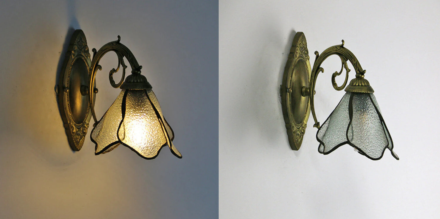 TiffanyPetal | Elegant Colorful Stained Glass Wall Sconce Lamp 8