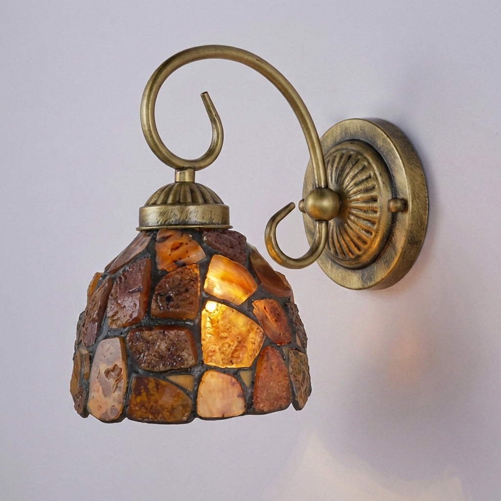Tiffany Style Wall Fixture with Artistic Shade | Elegant Illumination for Cozy Spaces 4