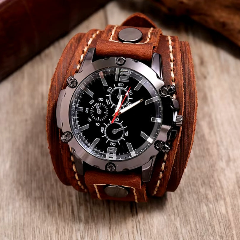 Timeless Elegance | Classic Leather Strap Watch with Luminous Hands | Durable Design for Everyday Style 0