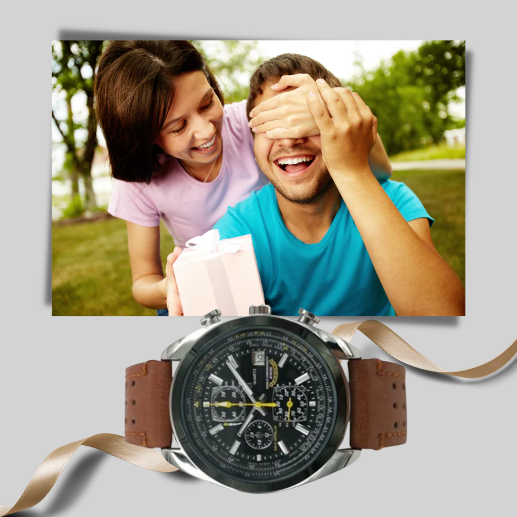Timeless Elegance | Men's Quartz Chronograph Watch with Water Resistance | Stylish Accessory for Everyday Use 5