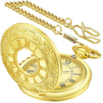 Timeless Vintage | Silver Pocket Watch with Roman Numerals & Chain | Elegant Accessory for Men 11