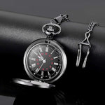 Timeless Vintage | Silver Pocket Watch with Roman Numerals & Chain | Elegant Accessory for Men 2