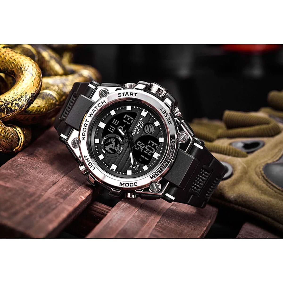 TitanGuard | Men's Military Watch with Analog-Digital Display & Multifunctional Features | Durable Design for Everyday Use 5
