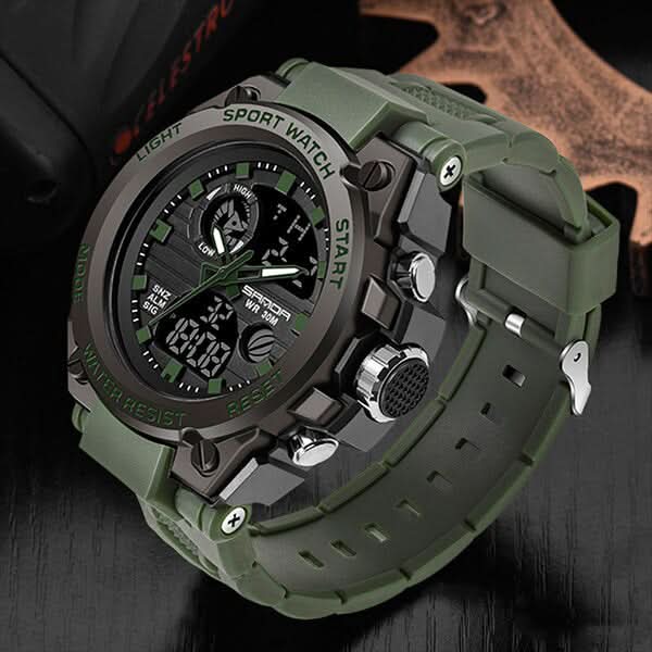 TitanGuard | Men's Military Watch with Analog-Digital Display & Multifunctional Features | Durable Design for Everyday Use 9