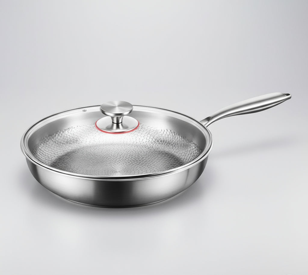 Titanium Chef's Pan | Non-Stick Frying Pan with Hand-Hammered Design | Durable Cookware for Effortless Cooking 7