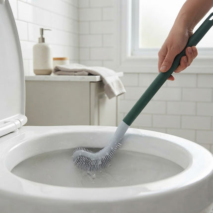 Toilet Brush and Holder Self Cleaning, Compact Toilet Brush Set - image 5