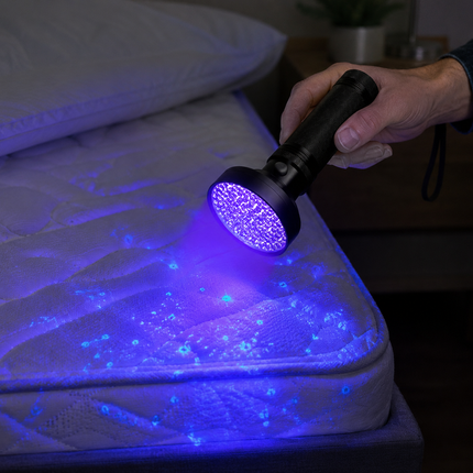 UV Flashlight Black Light, 100 LED 395nm Ultraviolet Blacklight Torch for Bed Bug Detection, Pet Urine Stain Finder and Scorpion Hunting