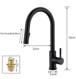 TouchTech | Pull-Out Kitchen Tap with Sensor Activation & Flexible Spout | Modern Brass Faucet for Effortless Cleaning 6