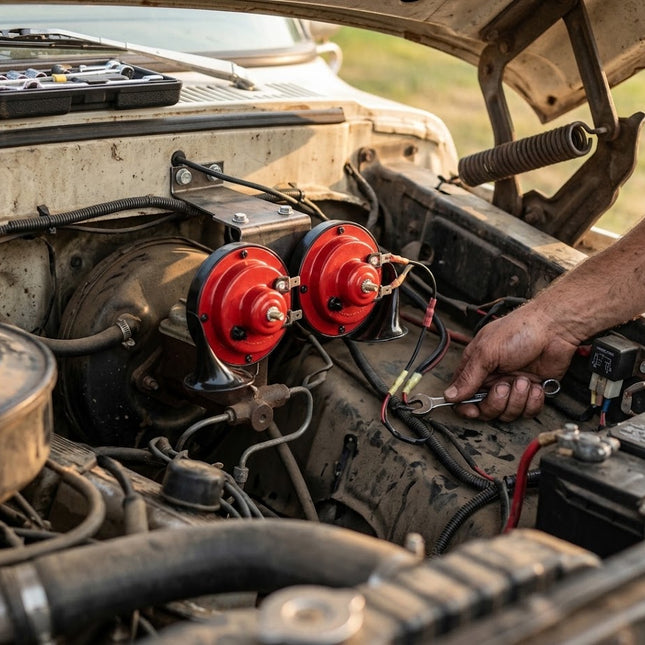 Air Horn for Trucks, 300dB Train Horn for Trucks, Cars, Motorcycles and Boats with Built In Compressor, Loud Car Horn