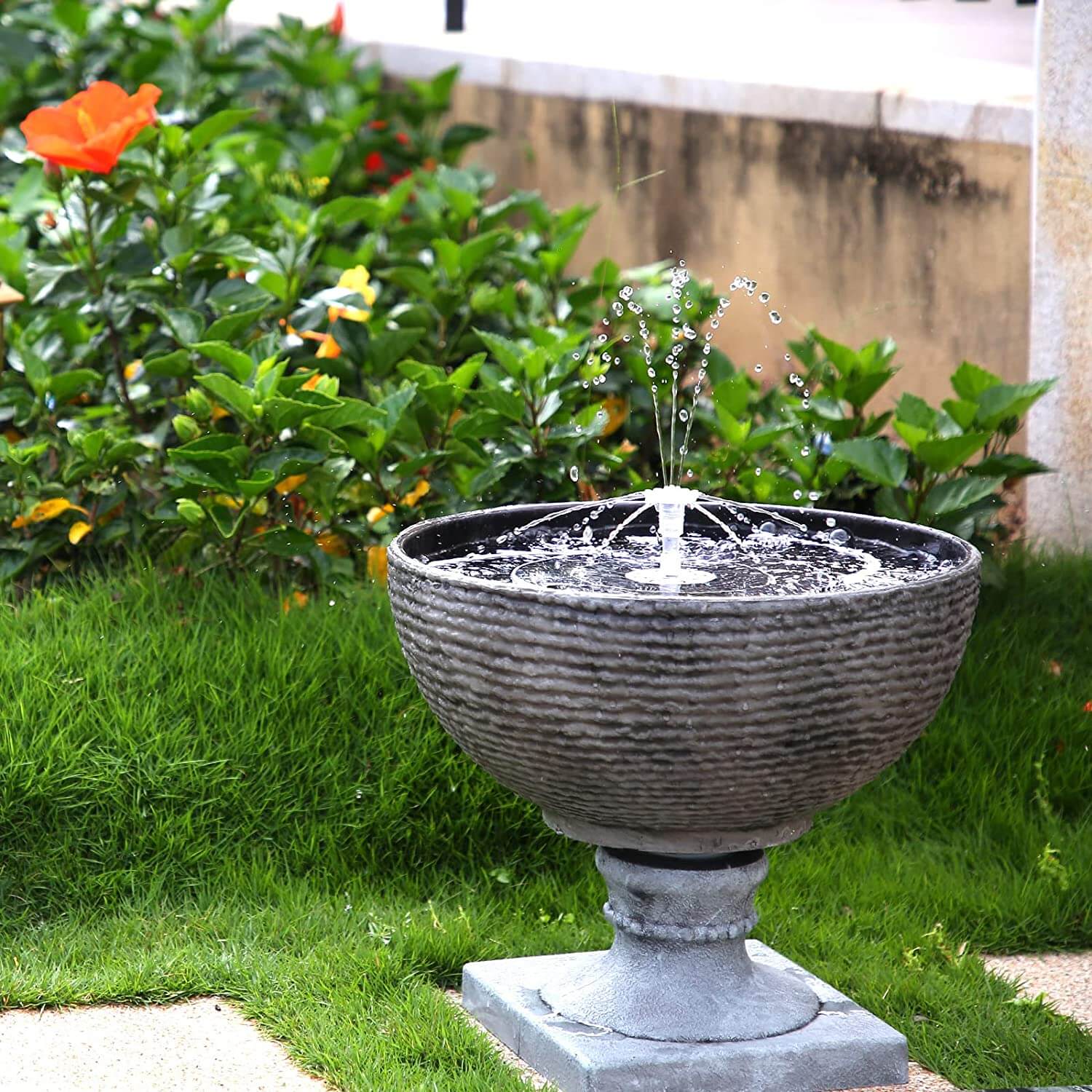 Tranquil Oasis | Solar-Powered Water Fountain with Adjustable Spray Height | Eco-Friendly Outdoor Decor for Serene Gardens 0