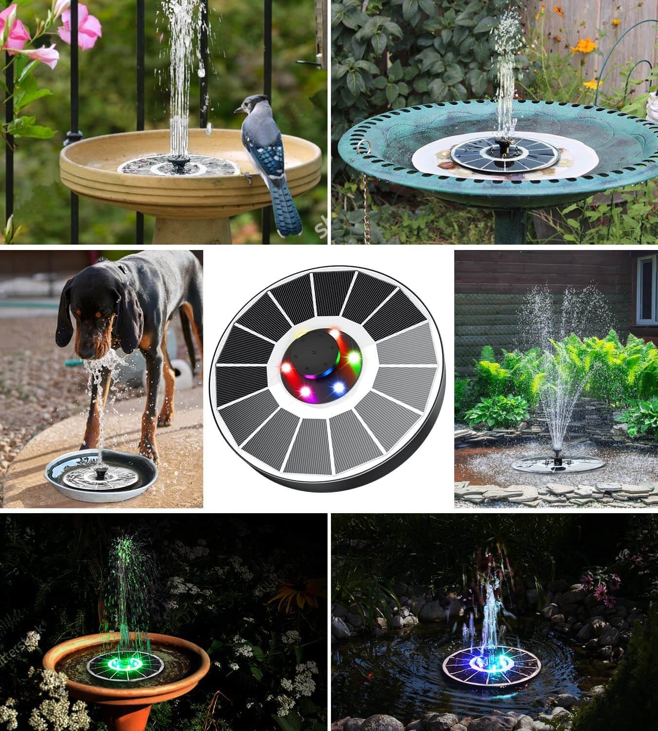 Tranquil Oasis | Solar-Powered Water Fountain with Adjustable Spray Height | Eco-Friendly Outdoor Decor for Serene Gardens 4