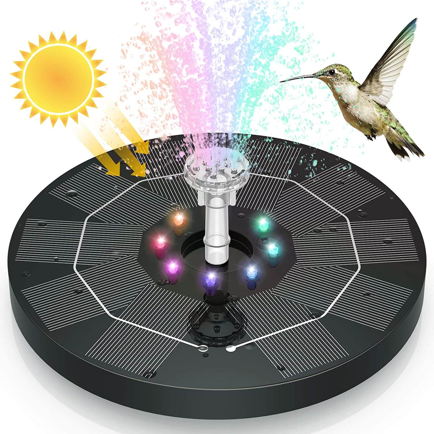 Tranquil Oasis | Solar-Powered Water Fountain with Adjustable Spray Height | Eco-Friendly Outdoor Decor for Serene Gardens 5