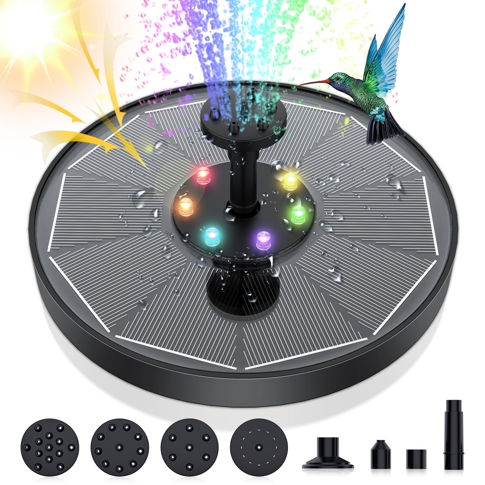 Tranquil Oasis | Solar-Powered Water Fountain with Adjustable Spray Height | Eco-Friendly Outdoor Decor for Serene Gardens 6