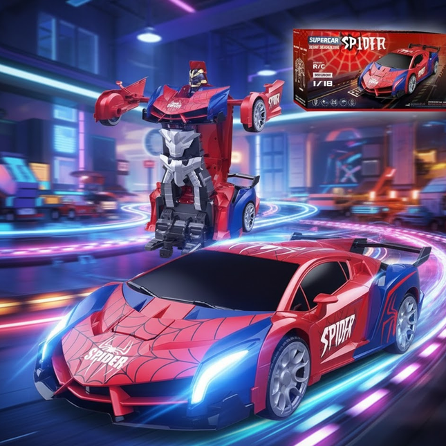 Transforming Robot RC Car | Remote Control Vehicle with 360° Stunts | Engaging Toy for Kids 0