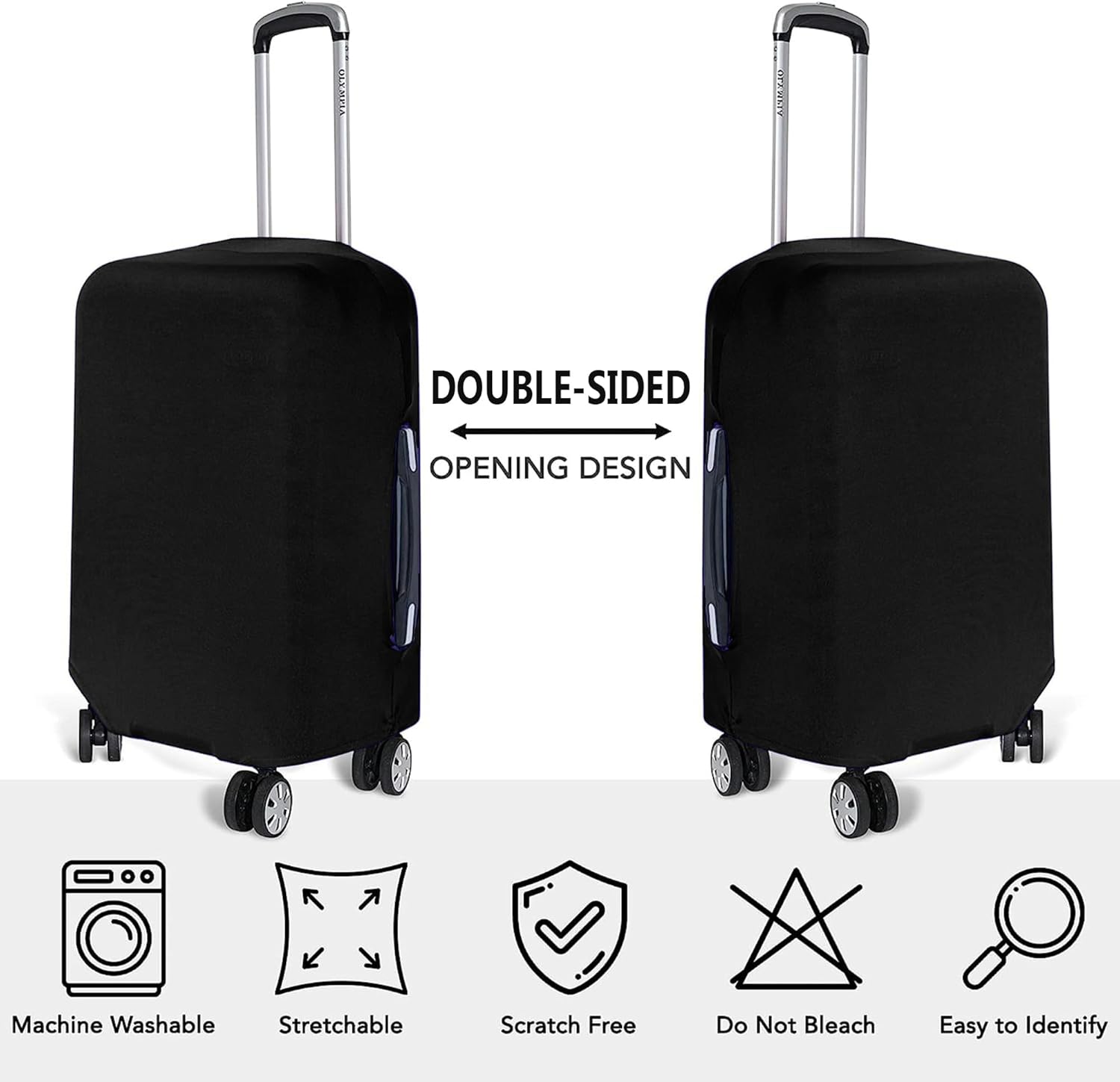 TravelGuard | 3-Piece Stretchable Luggage Cover Set with Anti-Tear Protection | Durable & Dustproof for All Suitcase Sizes 4