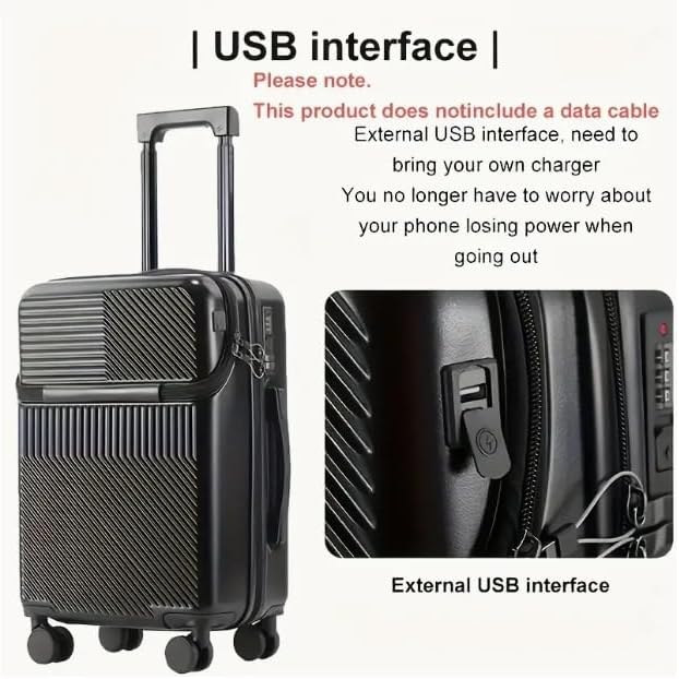TravelMate | Hard Shell Carry-On with USB Ports & Cup Holder | TSA-Approved for Secure Travel 4