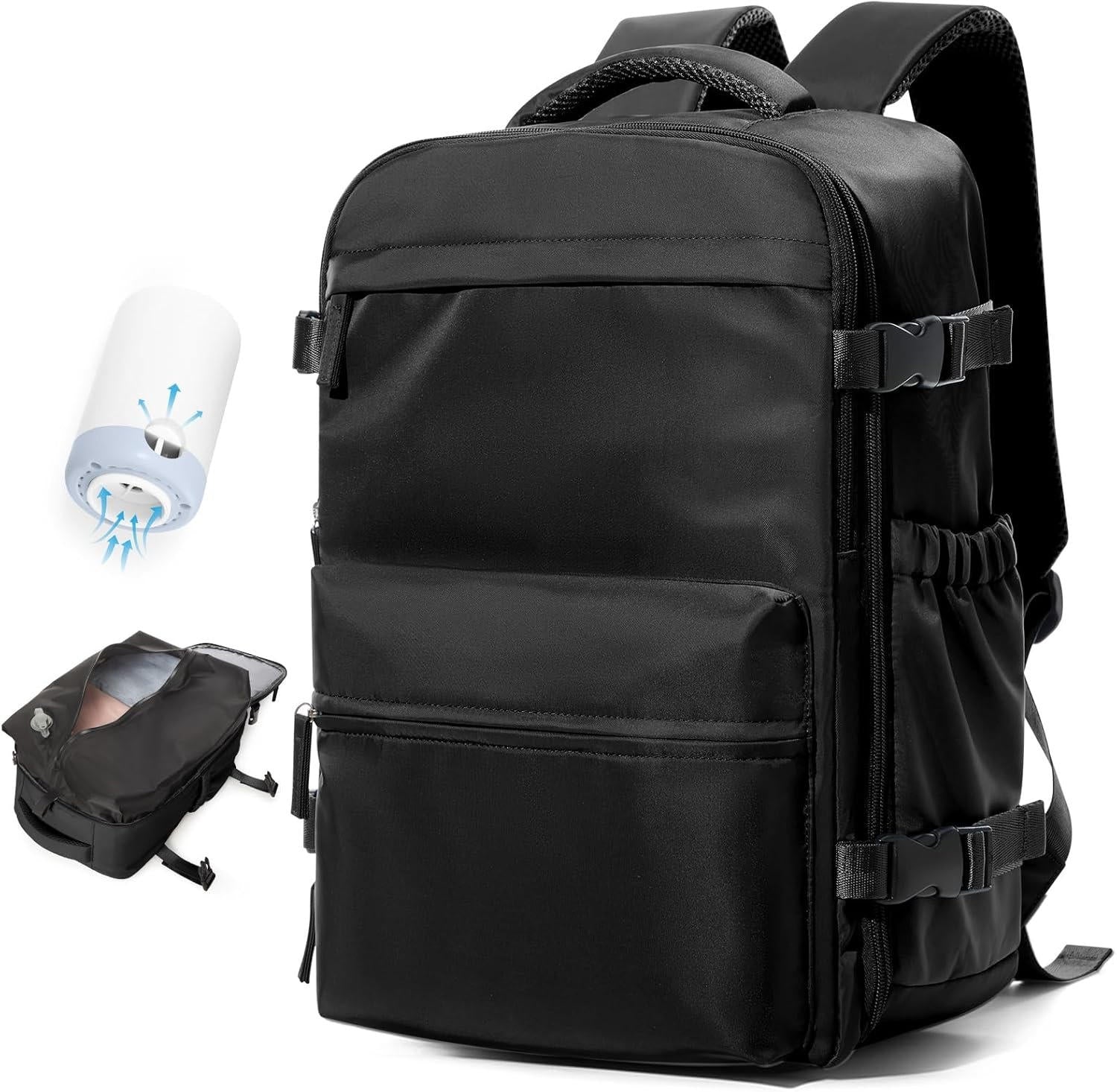 Travel Backpack | 15.6in Vacuum Compression with Electric Pump | Organized Storage for Hassle-Free Travel 0