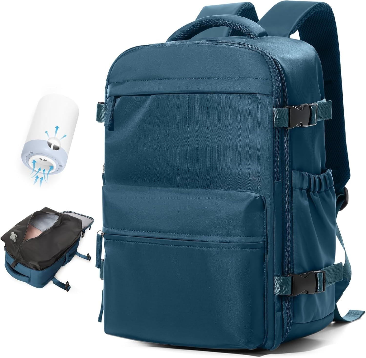 Travel Backpack | 15.6in Vacuum Compression with Electric Pump | Organized Storage for Hassle-Free Travel 5