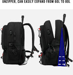 Travel Backpack | 60L Waterproof Laptop Backpack with USB Port & Shoe Compartment | Expandable Design for Secure Organization 3