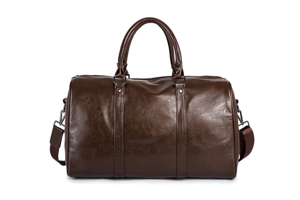 Travel Companion | Large-Capacity Leather Duffel Bag with Durable Design | Versatile Carry-On for Comfort and Organization 5