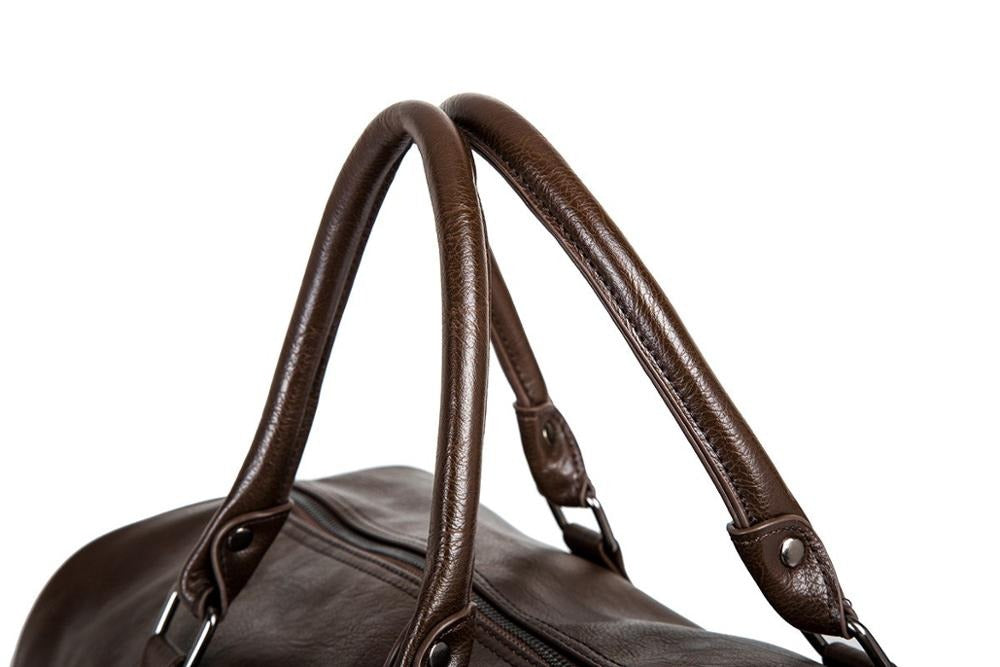 Travel Companion | Large-Capacity Leather Duffel Bag with Durable Design | Versatile Carry-On for Comfort and Organization 8