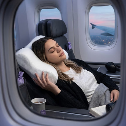Side Sleeper Pillow, Lavender Butterfly Memory Foam Pillow, Travel Neck Pillow for Side and Back Sleepers, Bamboo Cover