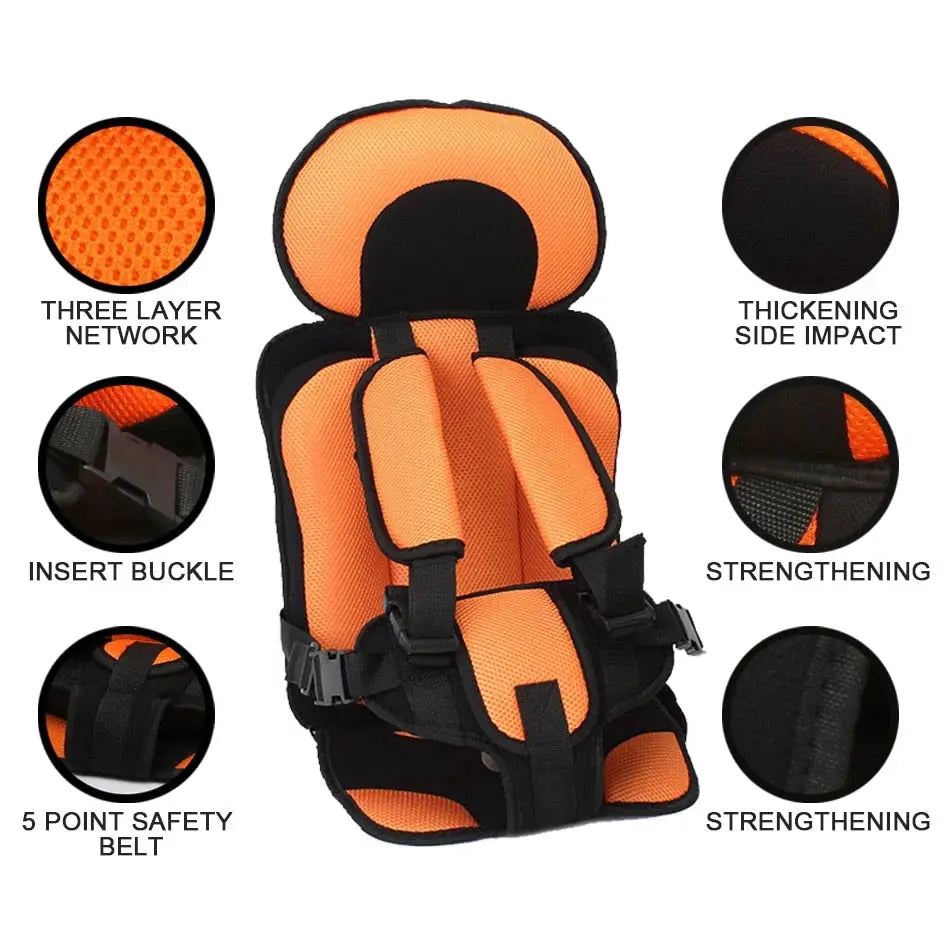 Travel Safe | Portable Child Car Seat with Foldable Design & 5-Point Harness | Comfortable Booster for Ages 0-12 0