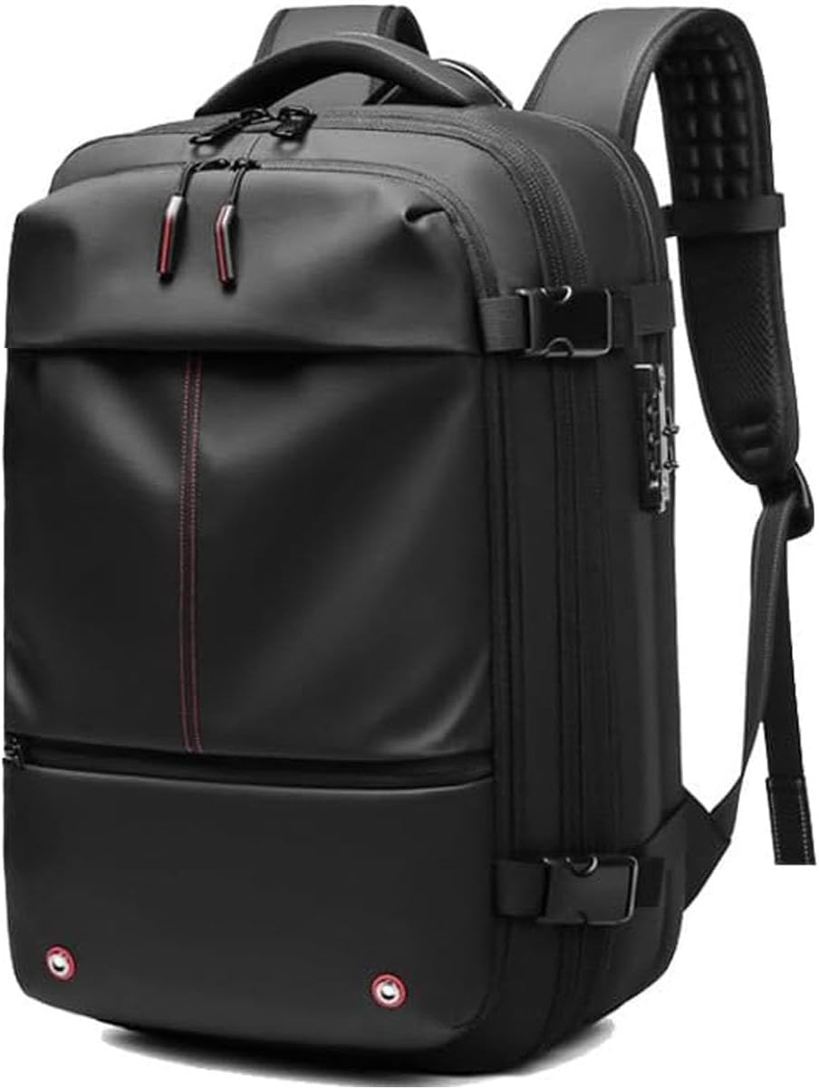 Travel Smart | Expandable Compression Backpack with Anti-Theft Lock & Wet Compartment | 60L Capacity for Secure Storage 0