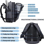 Travel Smart | Expandable Compression Backpack with Anti-Theft Lock & Wet Compartment | 60L Capacity for Secure Storage 6