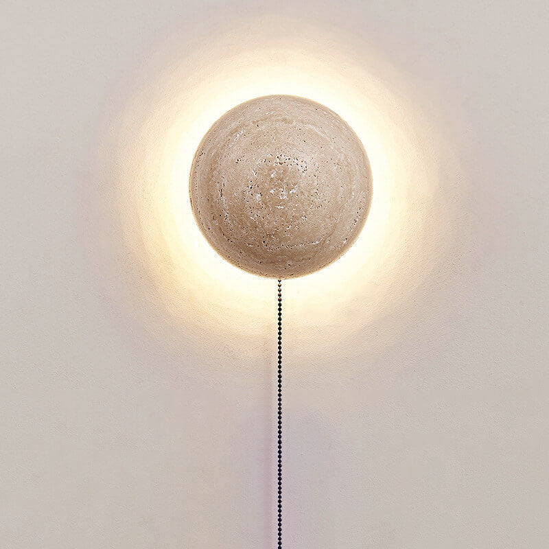 TravertineGlow | Elegant Minimalist Yellow LED Wall Sconce Lamp 4