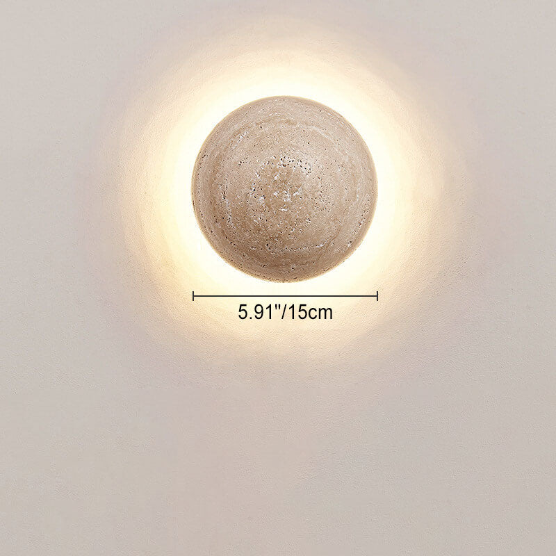 TravertineGlow | Elegant Minimalist Yellow LED Wall Sconce Lamp 5
