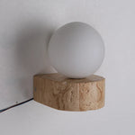 Travertine Wall Lamp with Soft Ambient Glow | Modern Japanese-Style Sconce for Tranquil Spaces 5